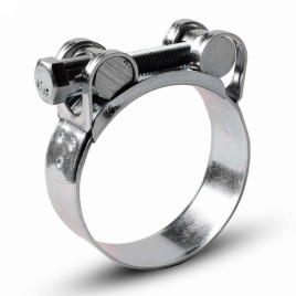 Хомут усиленный одноболтовый, оцинкованная сталь TIM 17-19мм